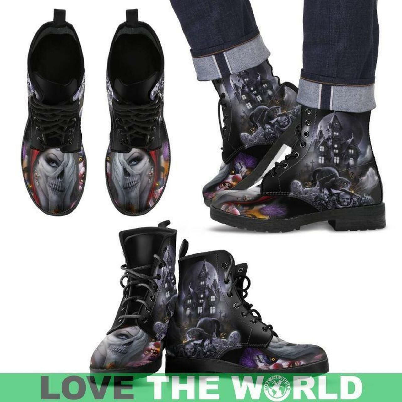 [Ltw] Halloween 01 Leather Boots Fashion Women Boots Shoes Shoes5419