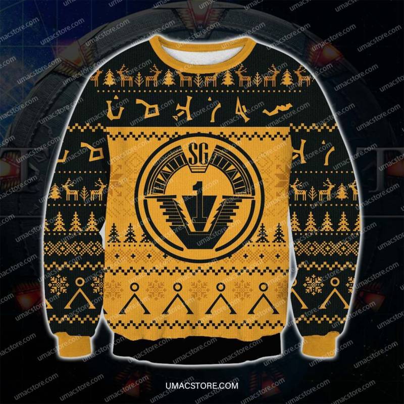 Stargate SG-1 3D Print Ugly Christmas Sweatshirt