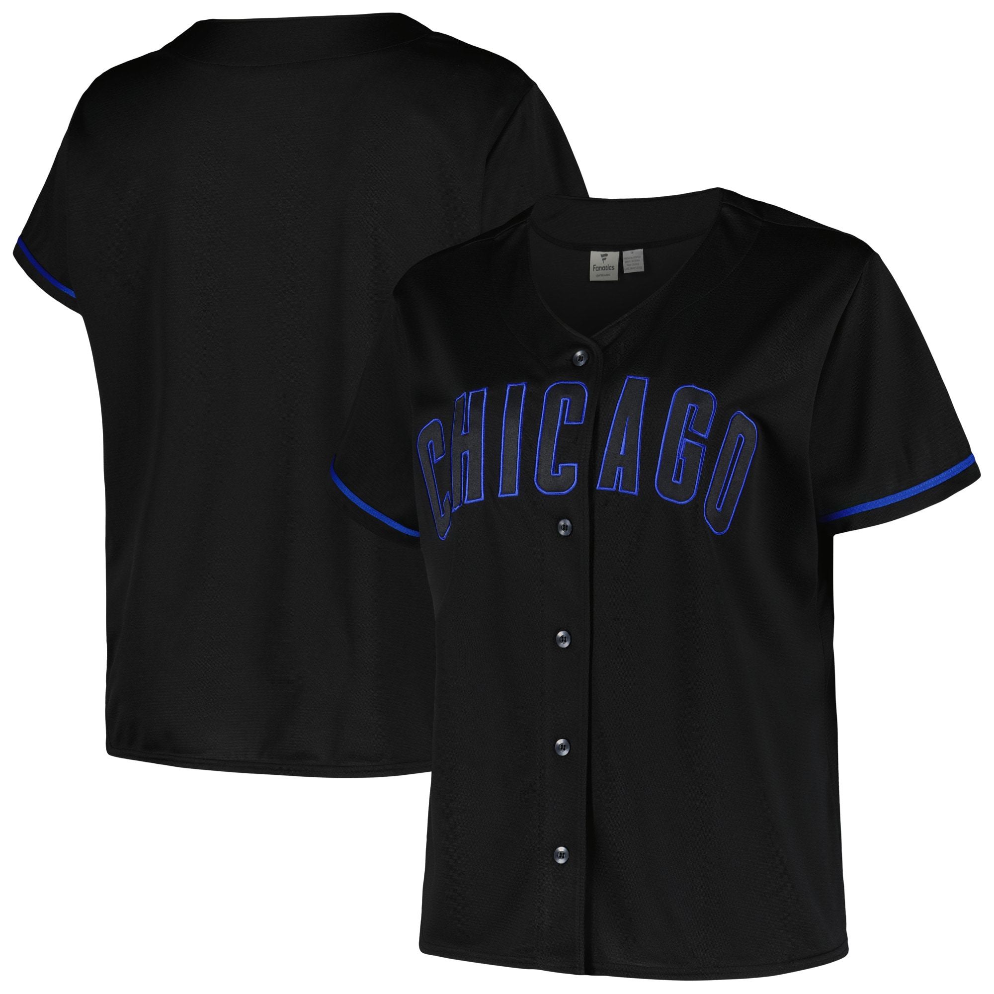 Women’s Chicago Cubs Profile Black Plus Size Pop Fashion Jersey