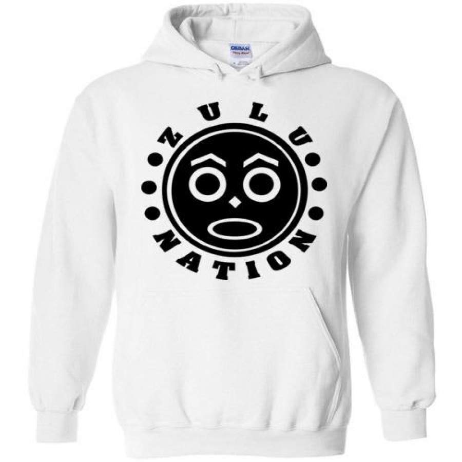 Afrika Bambaataa ,Universal Zulu Nation,Old School Hip Hop, v3a, Gildan Heavy Blend Hoodie