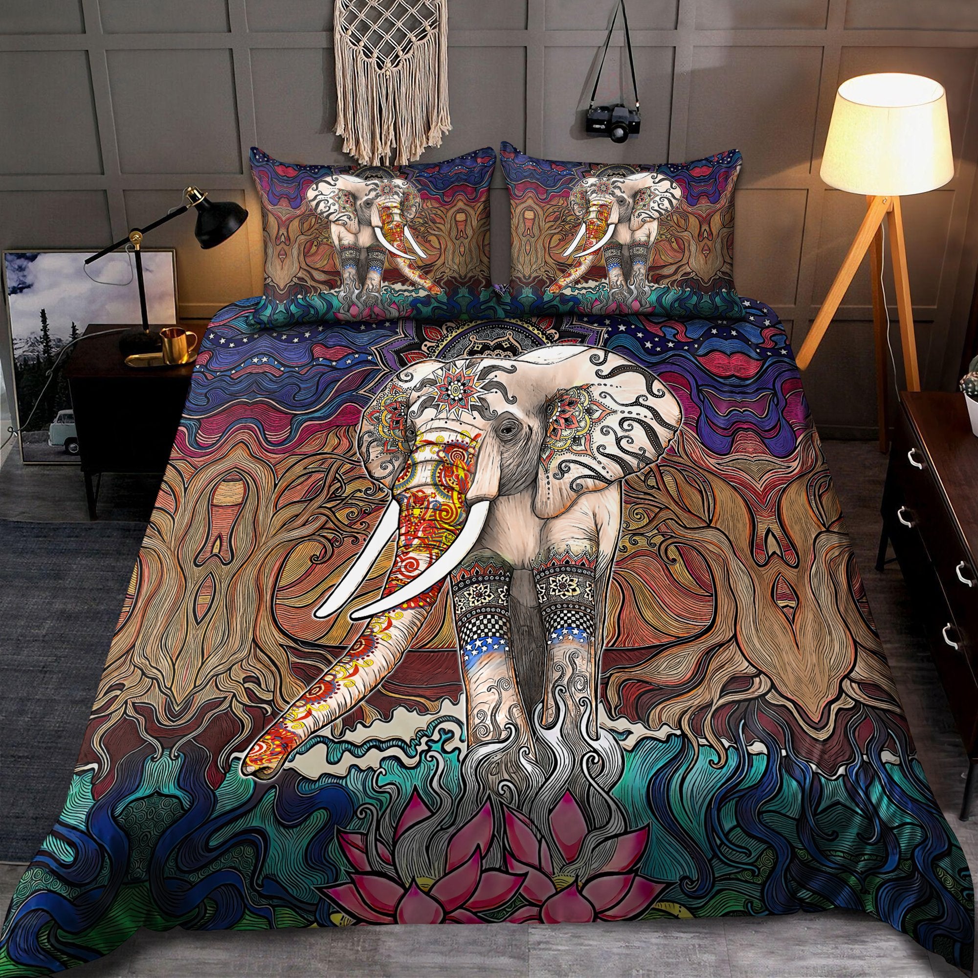 Tmarc Tee Mandala Elephant Bedding Set