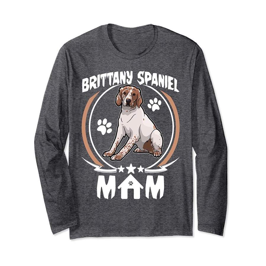 DTAHigh quality DTA Brittany Spaniel Mom Mother’s Day Long Sleeve For Dog Lovers