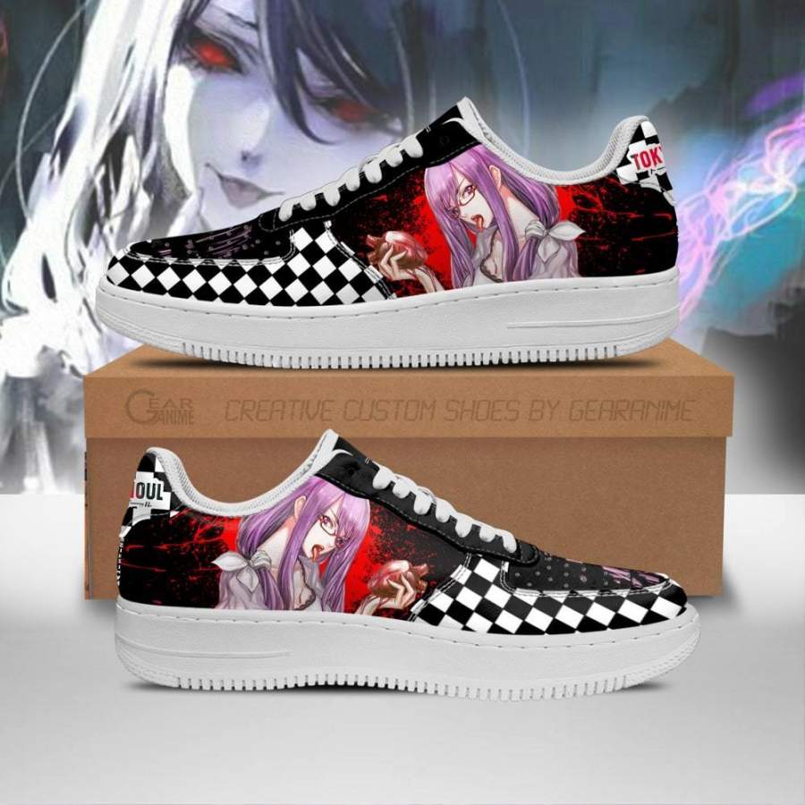 Tokyo Ghoul Rize Air Sneakers Custom Checkerboard Shoes Anime