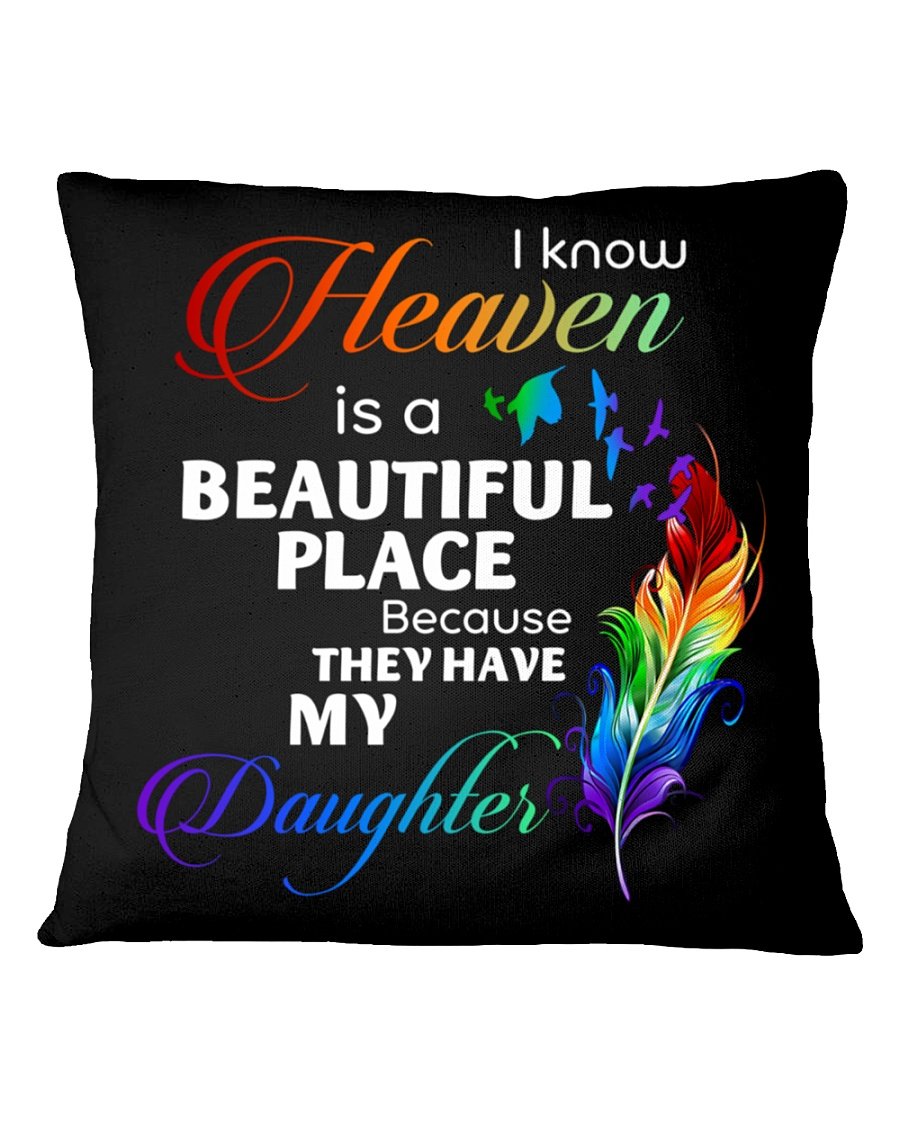 Heaven Is A Beautiful Place, Square Pillow Best Mother S Day Gift Ideas, Mother'S Day Gift For Mom, Thank You Gifts For Mother S Day - By Blueshirtfarm