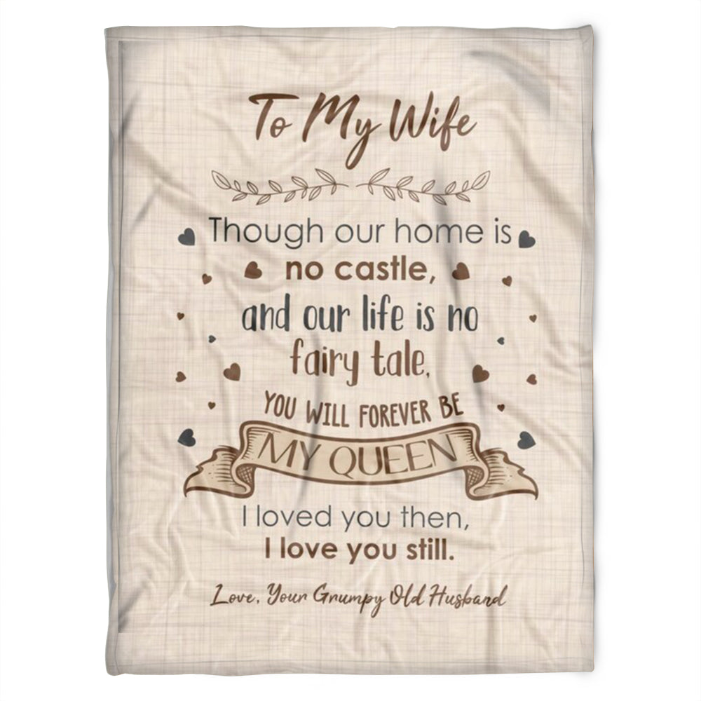 To My Wife Blanket, I Loved You Then, I Love You Still. Gift For Wife Family Home Decor Bedding Couch Sofa Soft And Comfy Cozy