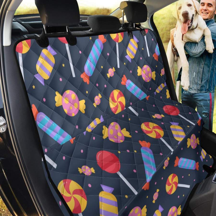 Candy Pattern Print Pet Car Seat Cover