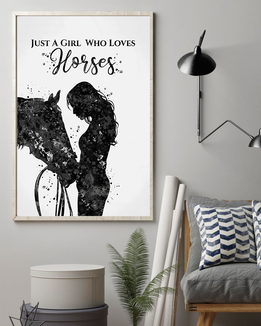 Country Girl Just A Girl Who Loves Horses Vertical Canvas And Poster | Wall Decor Visual Art