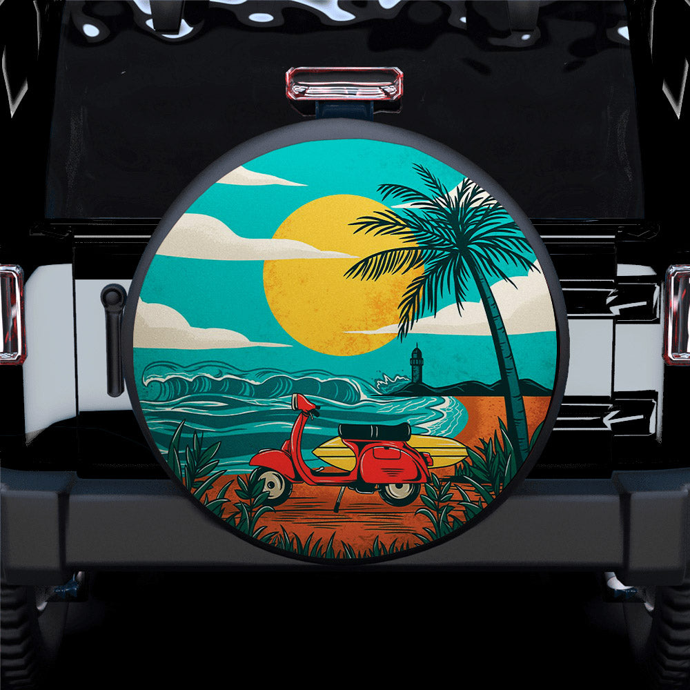 Summer Beach Jeep Car Spare Tire Cover Gift For Campers