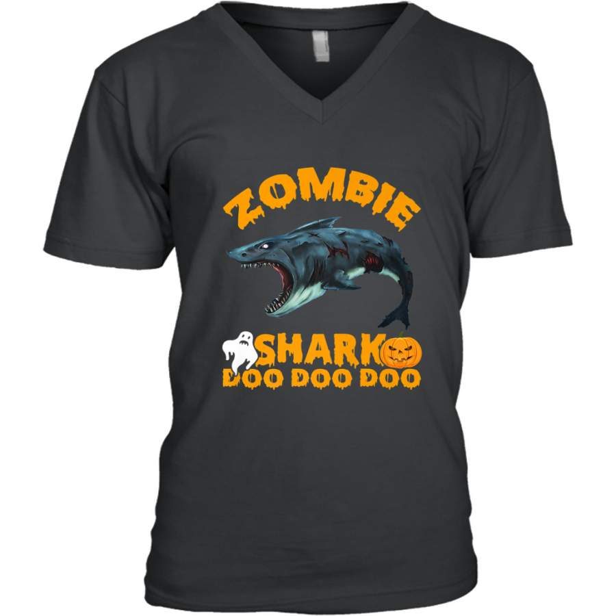 Zombie Shark Doo Doo Doo Halloween Shake Costume Lover Gifts Men’s V-Neck