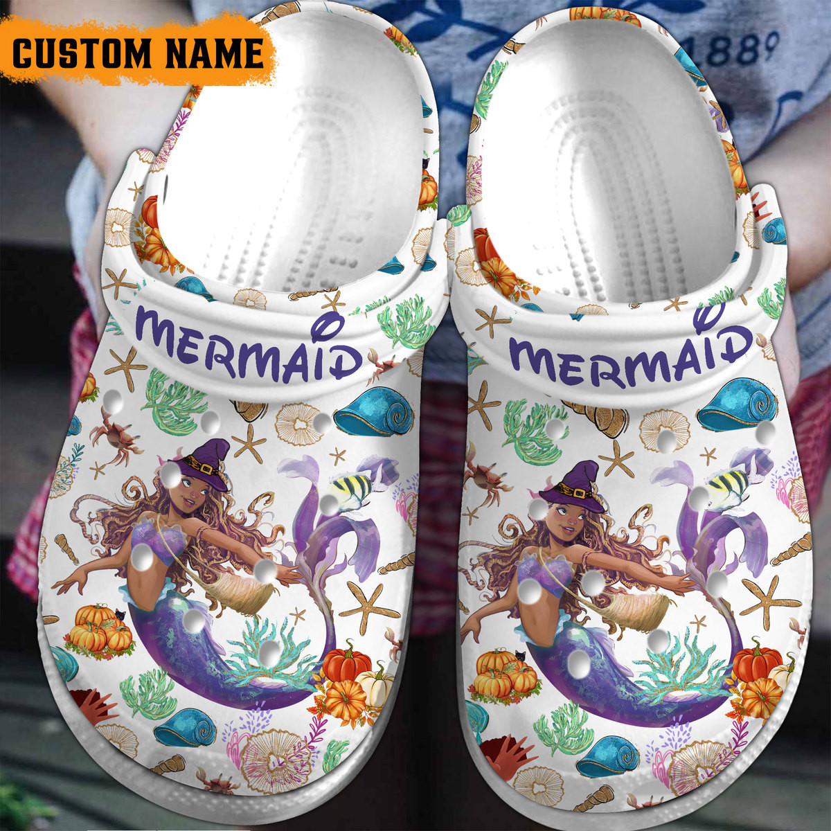 Mermaid Movie Crocss Clogs For Men Women And Kid Bm1411-1933-1