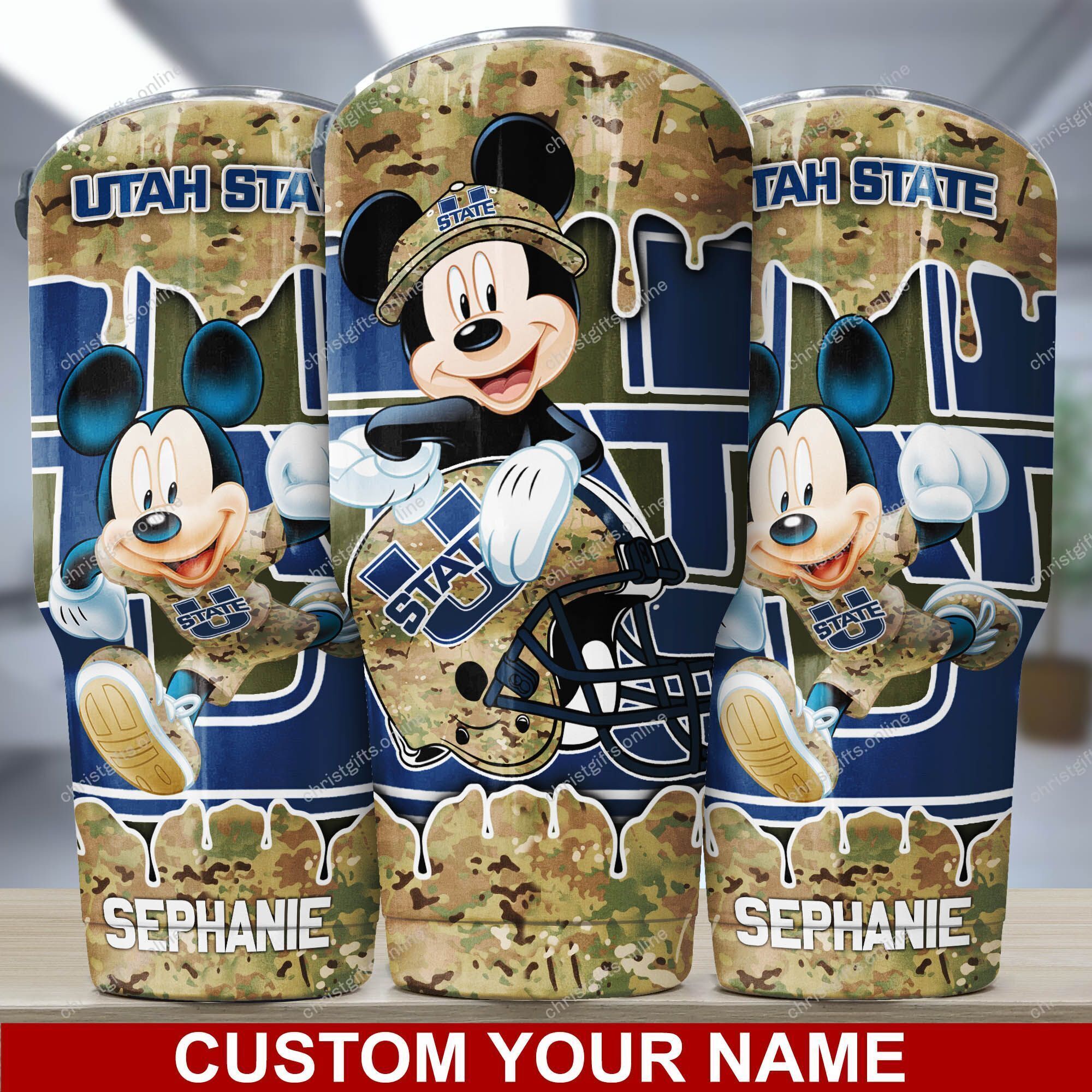 Utah State Aggies NCAA3-Peronalized Tumbler30 20Oz Mickey Ds1()