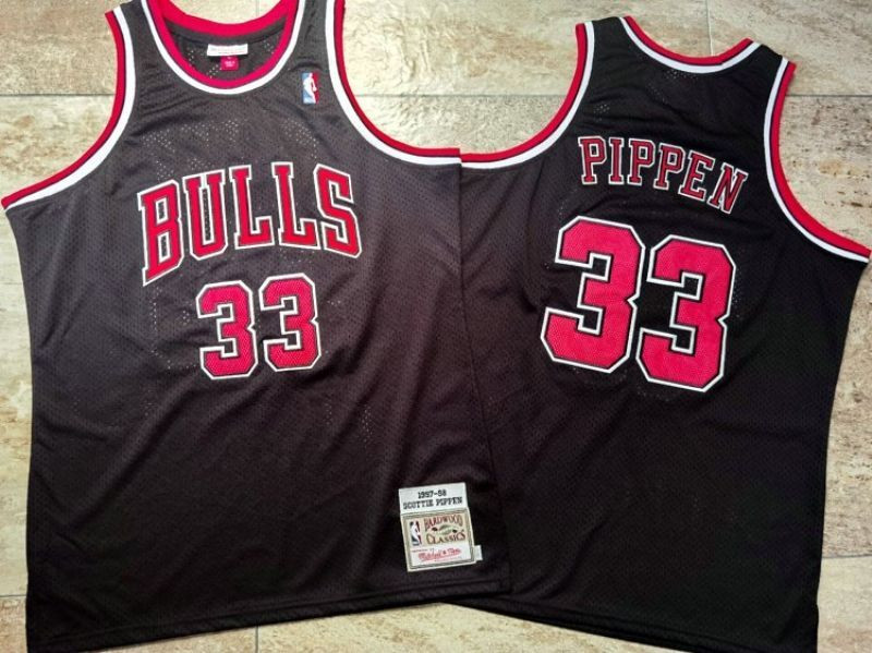 Chicago Bulls Scottie Pippen #33 NBA Classic Black Jersey