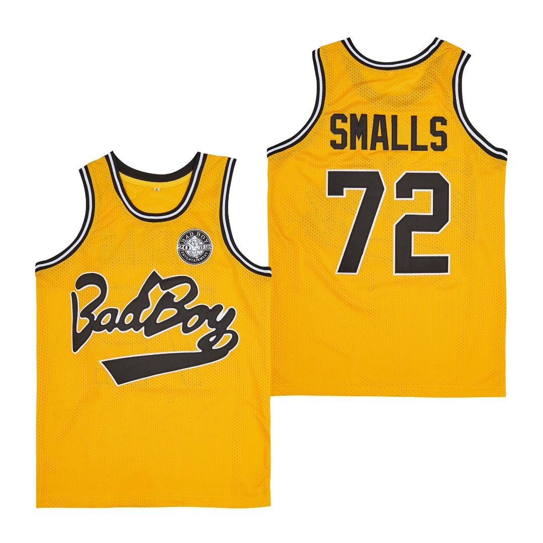 Bad Boy Biggie Smalls #72 NBA Basketball Gold Jersey Gift For Smalls Fans