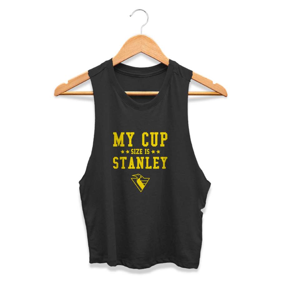 My Cup Size Is Stanley Pittsburgh Penguins Hockey Fan Gift Ideas Playoffs CPY Womans Crop Tanktop Tee