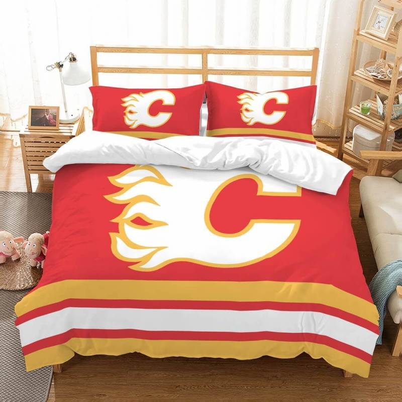 3D Customize Calgary Flames Et Bedroomet Bed 3D Customize Bedding Set Duvet Cover SetBedroom Set Bedlinen