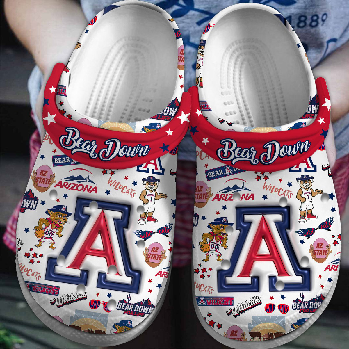 Arizona Wildcats NCAA Sport Crocss Crocband Clogs Shoes Comfortable For Men Women and Kids