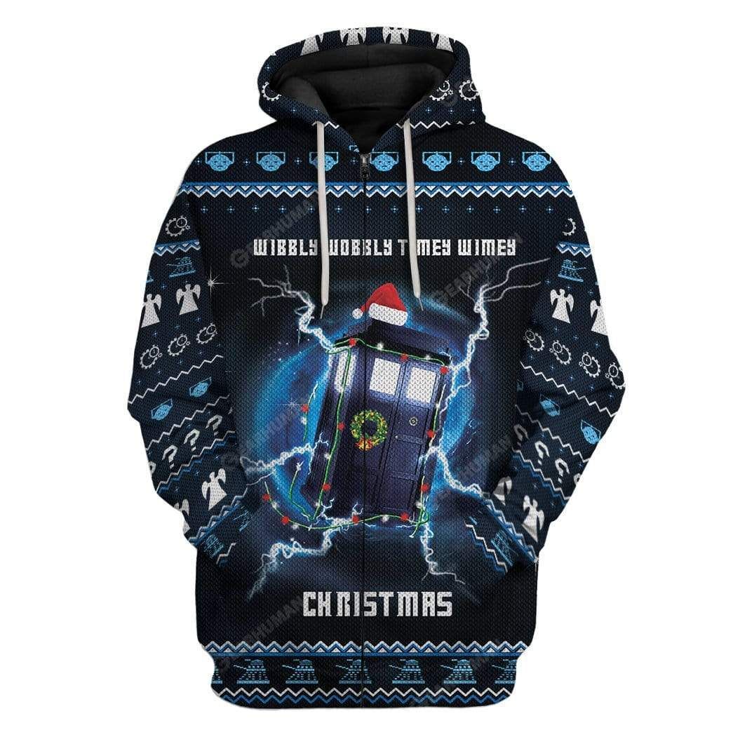 Mysticlife Ugly Wibbly Wobbly Timey Wimey Christmas Custom Hoodies-T-Shirts Apparel