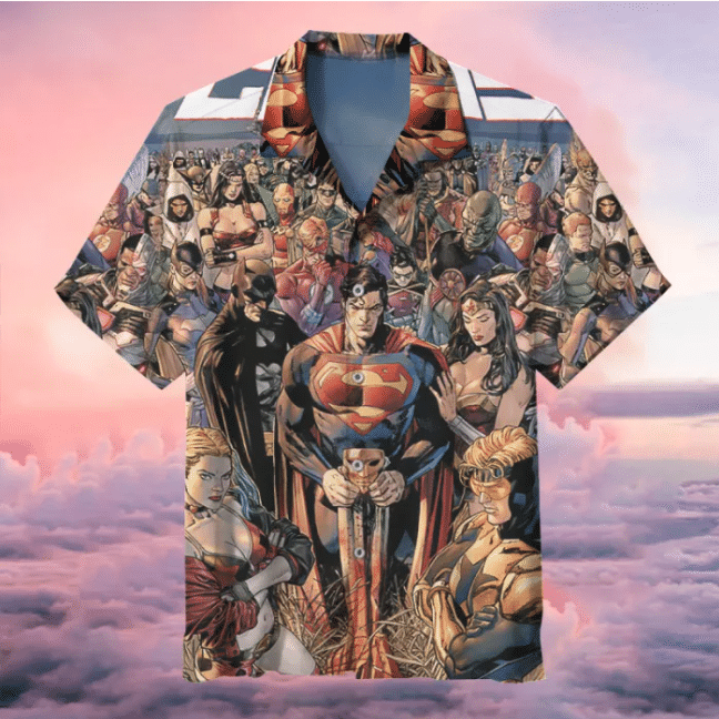 Superheroes Party For Man And Woman Print Short Sleeve Hawaii Shirt Ha32073