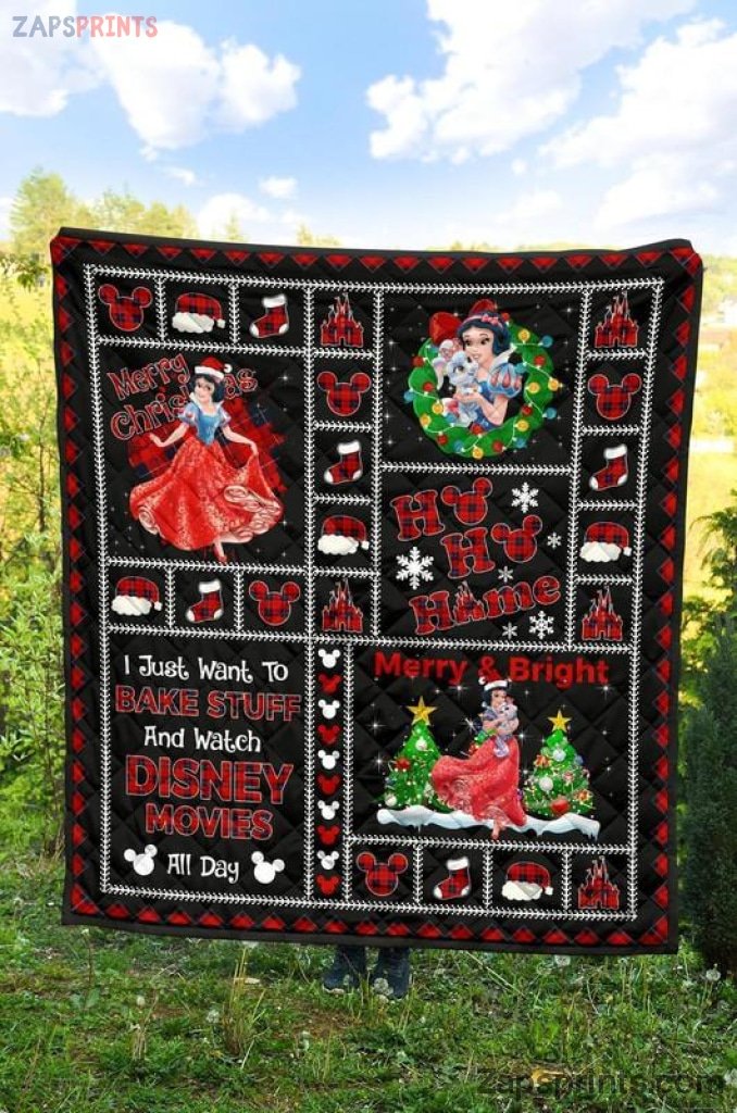 Princess Snow White Christmas Quilt Blanket