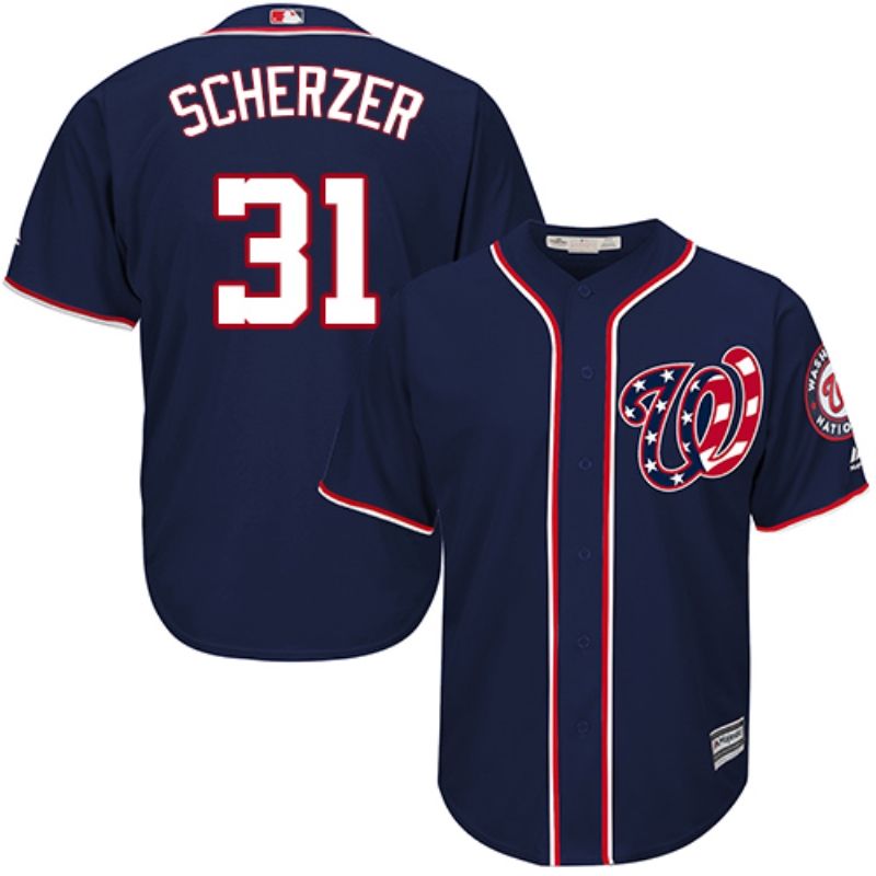 Washington Nationals Max Scherzer #31 Dark Blue Jersey