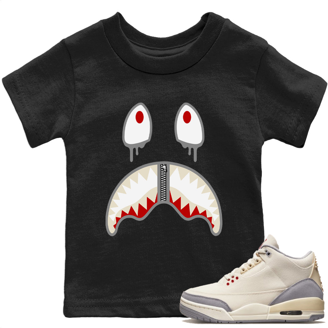 Shark Face T-Shirt – Air Jordan 3 Muslin Baby & Youth