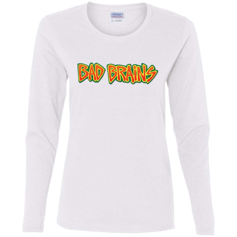 AGR Bad Brains Logo Ladies’ Cotton LS T-Shirt