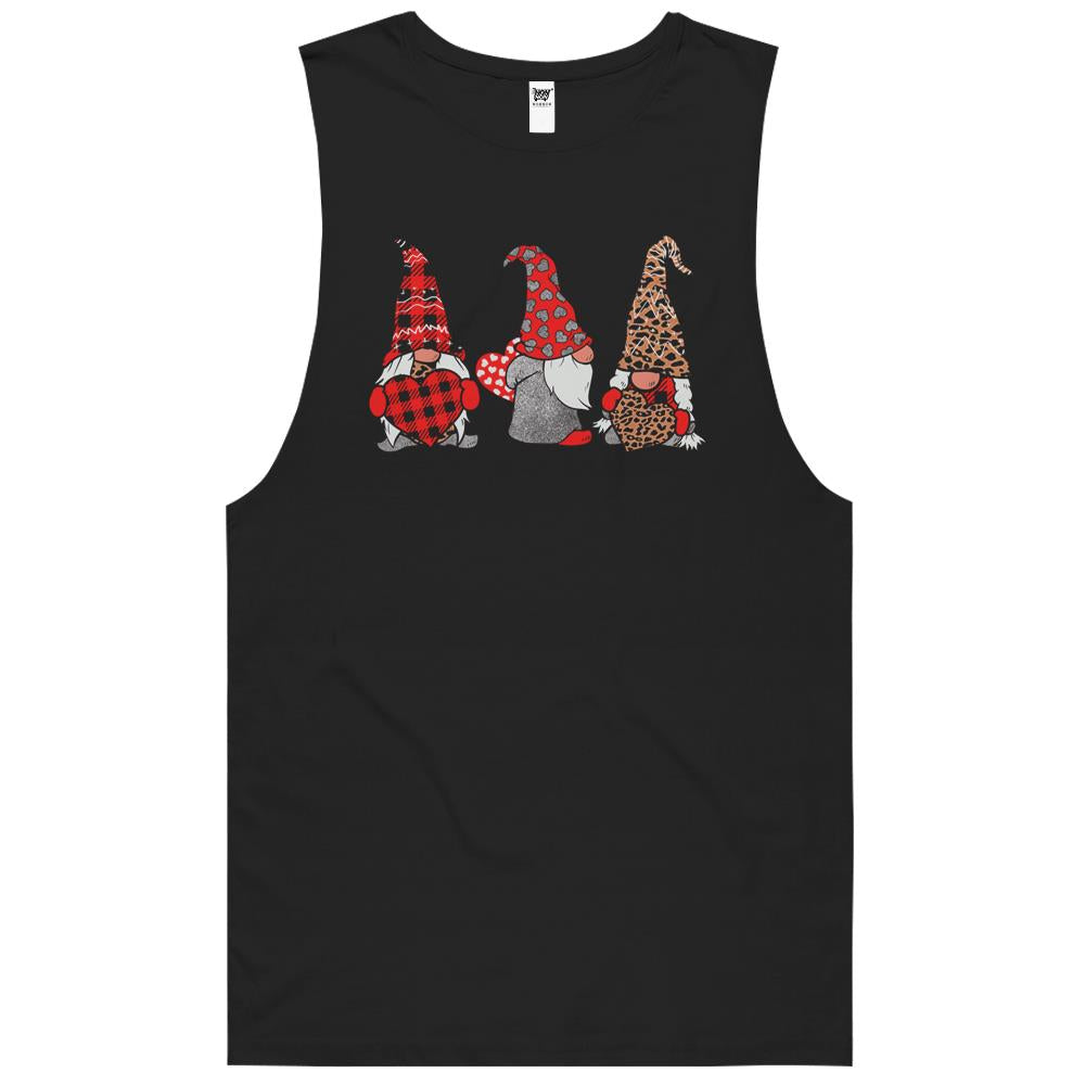 Three Gnomes Holding Heart Leopard Happy Valentine’S Day Tee Tank Top