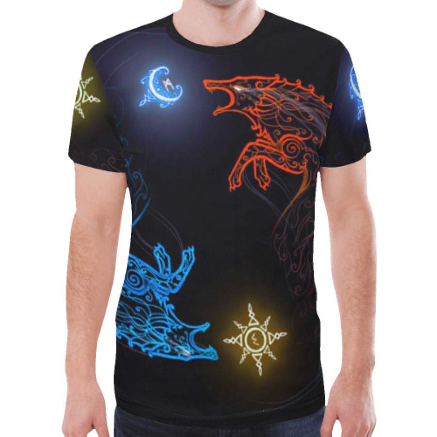 Viking T-shirt – Skoll And Hati Chasing A6