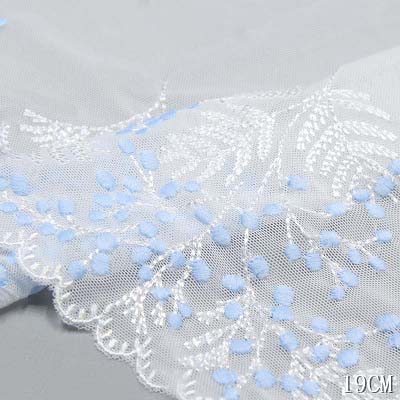 20Yards White Mesh Tulle Blue Lace Trim Fabric Bra Underwear Lingerie Dress Sewing Handmade Trimmings alx