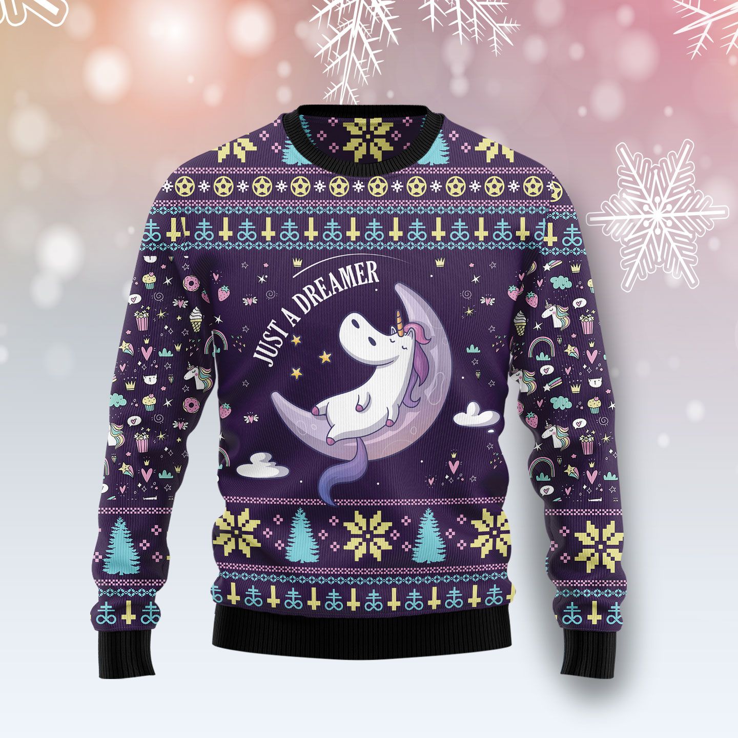 Unicorn Dreamer Ugly Christmas Sweater | For Men & Women | Adult | Us4422