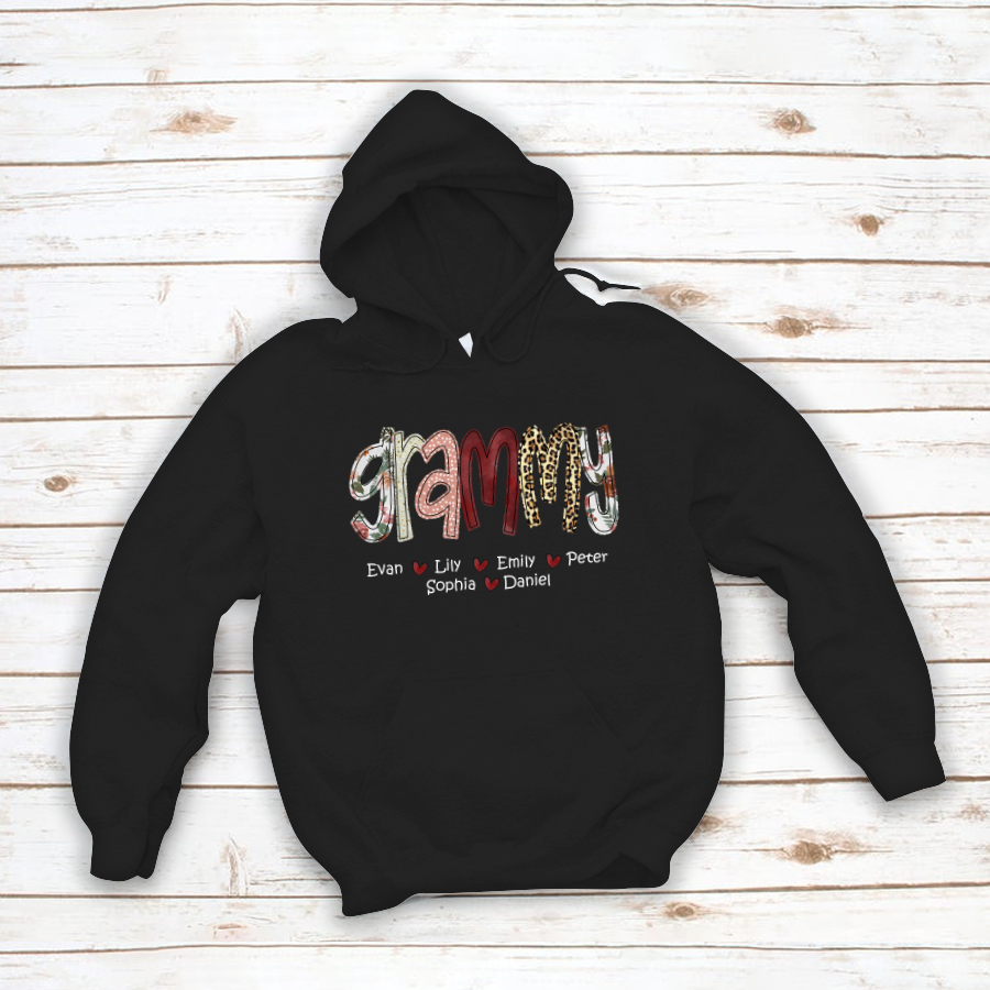 Personalized Grandma Shirt, Grandma Grammy Mom Nana Mama Abuela And Kids, Valentine'S Day, Mother'S Day Cth01 Hoodie - Teeshirtsummer X Valentine's Day