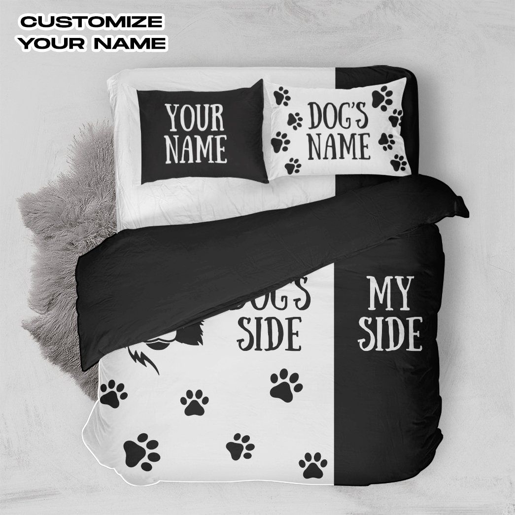 Casespring 3D My Dog Side Custom Name Bedding Set