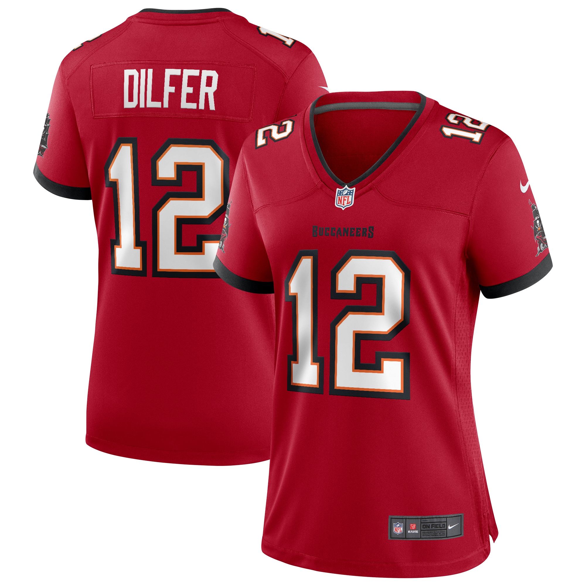 Women’s Tampa Bay Buccaneers Trent Dilfer Red Game Retired Player Jersey