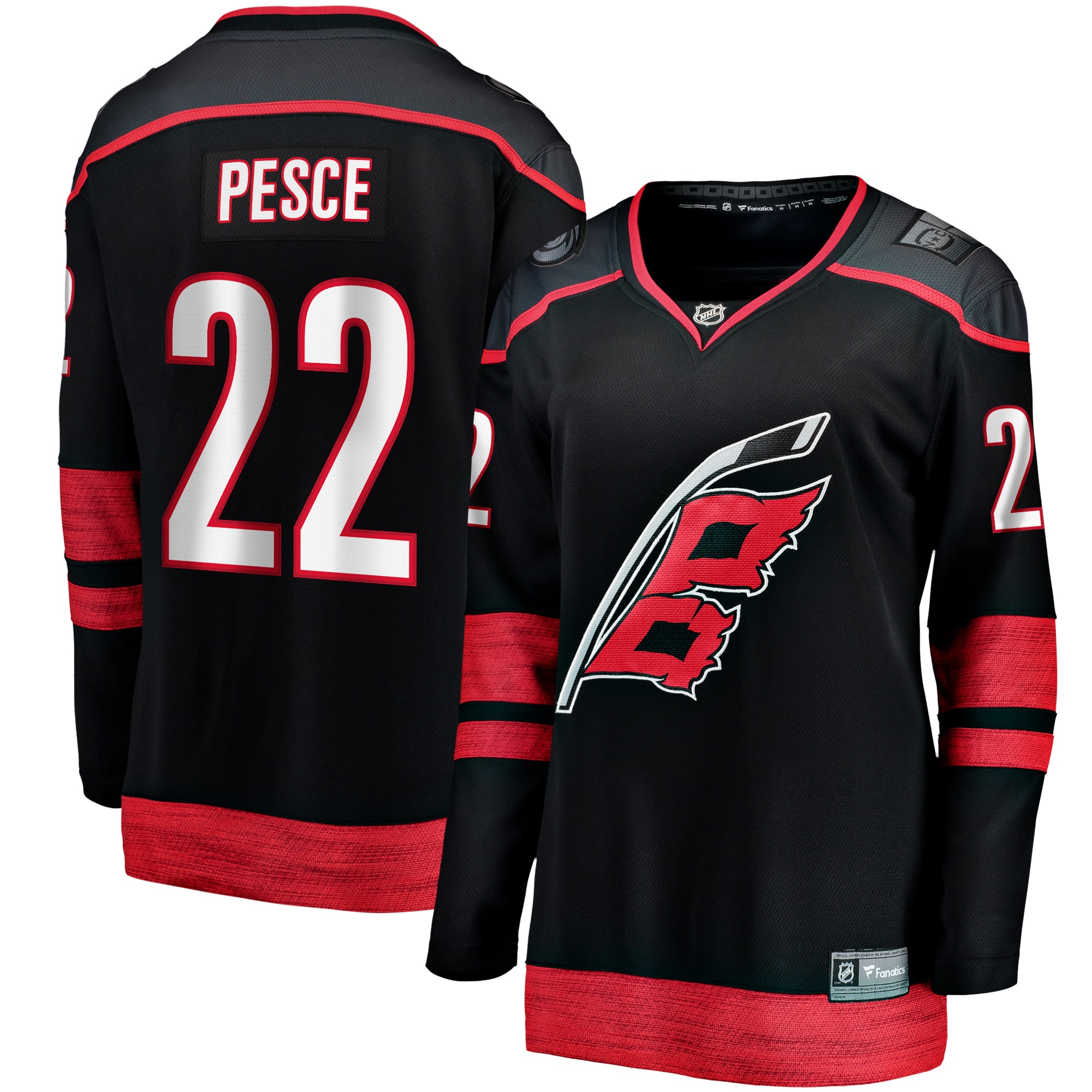 Women's Carolina Hurricanes Brett Pesce Black Home Breakaway Player Jersey