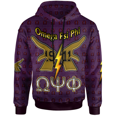 Omega Psi Phi Hoodie – Custom Omega Psi Phi Hand 1911 Hoodie