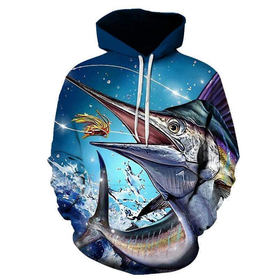 3D FISHING HOODIES – STRIPED MARLIN HC3406