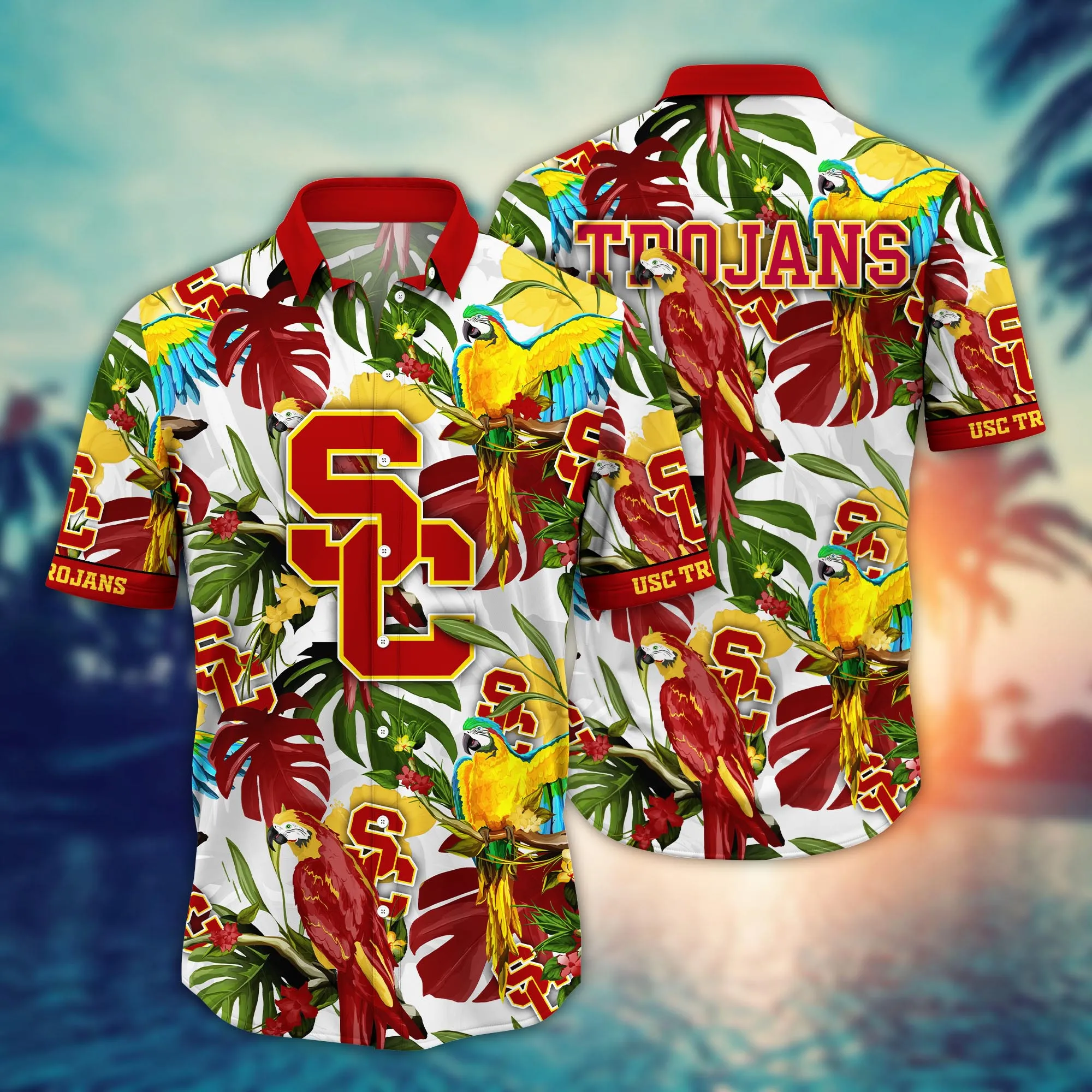 Usc Trojans NCCA Hawaiian Shirt Sunburntime Aloha Shirt