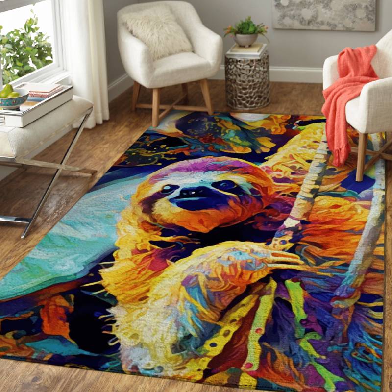 Who is  a lazy Sloth – Animals Area Rug Carpet