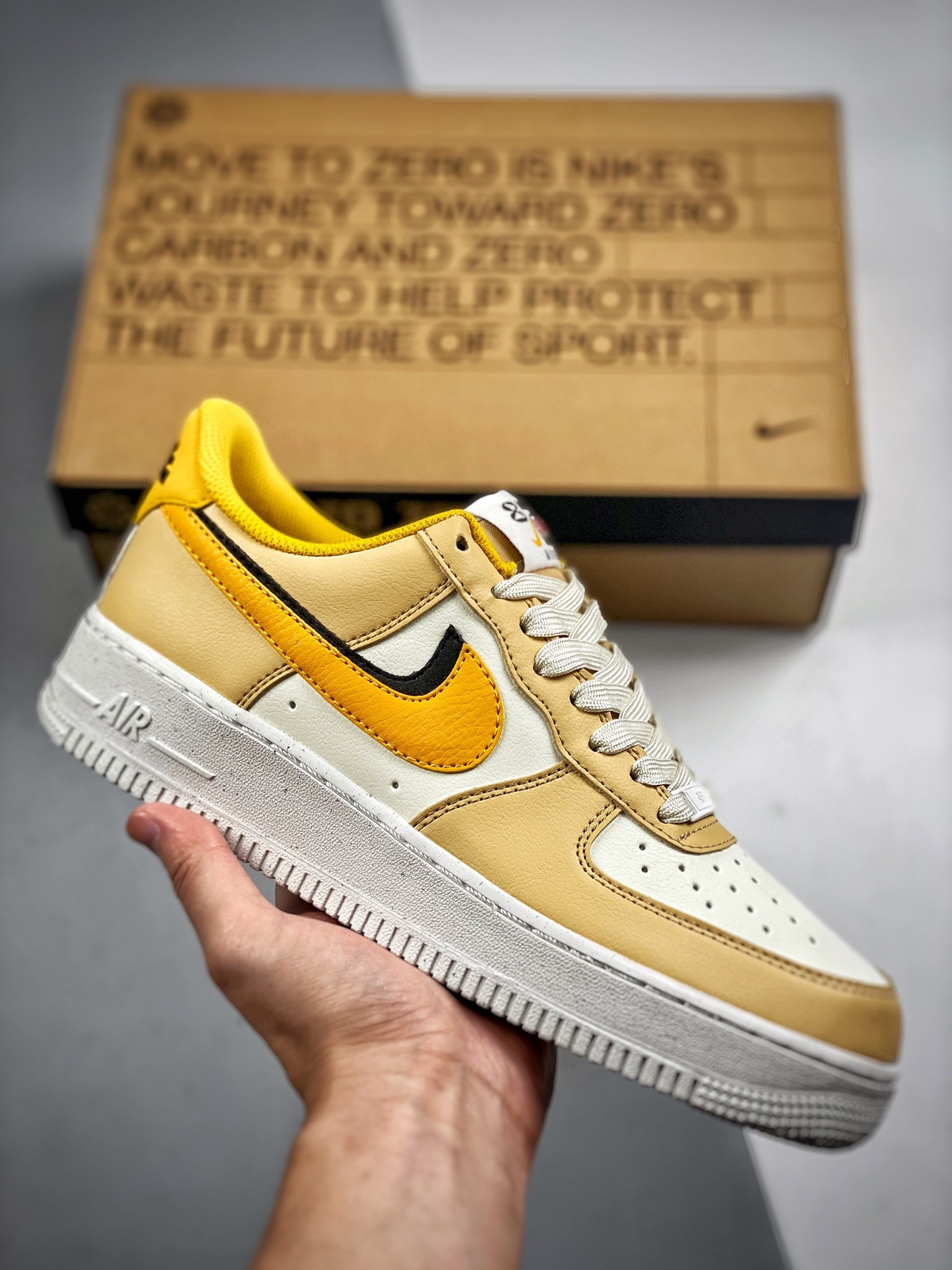 Nike Air Force 1 Low 82 White Tan Yellow DX6065-171 5340364