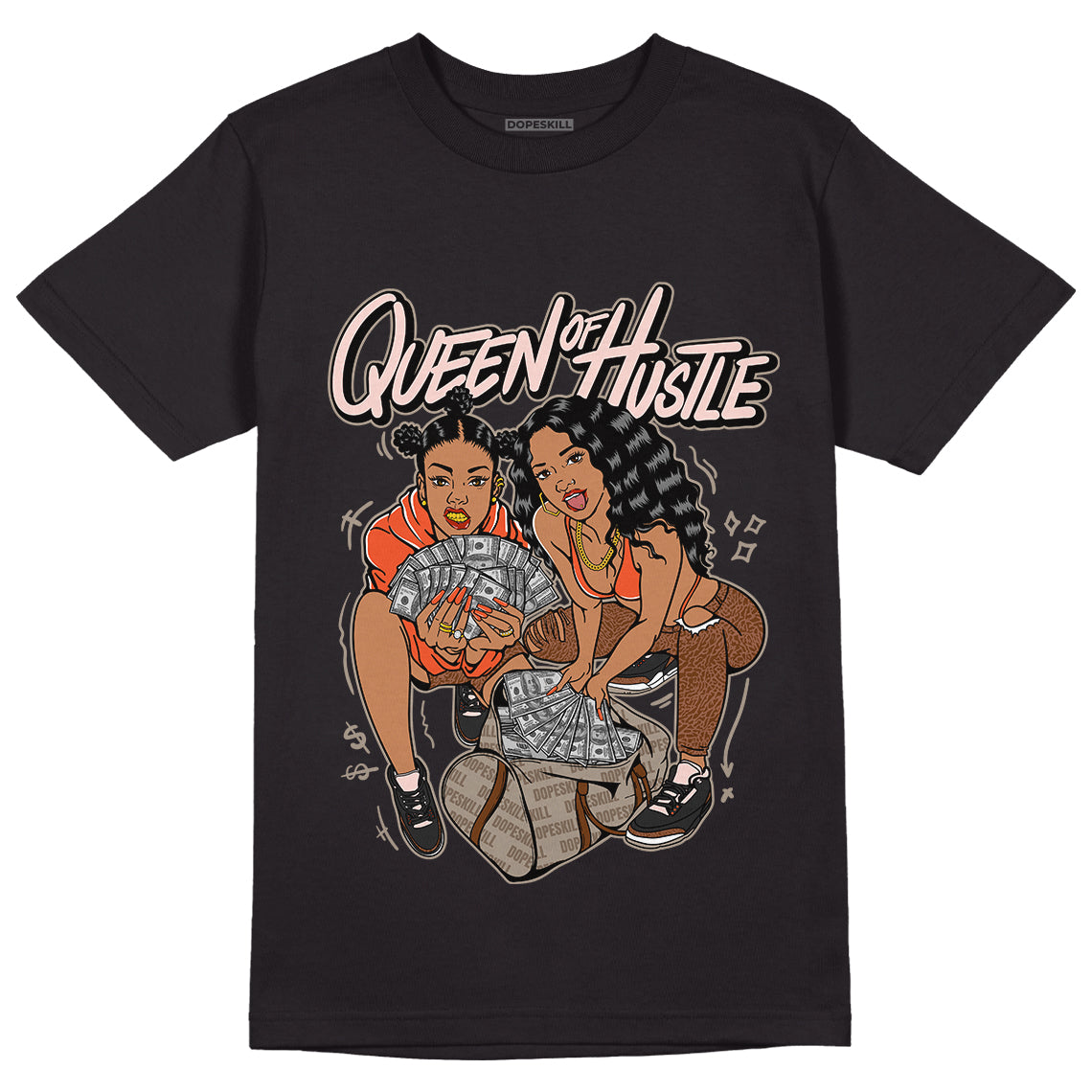 Jordan 3 “Desert Elephant” Dopeskill T-Shirt Queen Of Hustle Graphic