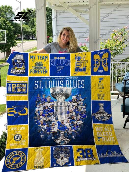 St. Louis Blues 3D Quilt Blanket, Fleece Blanket