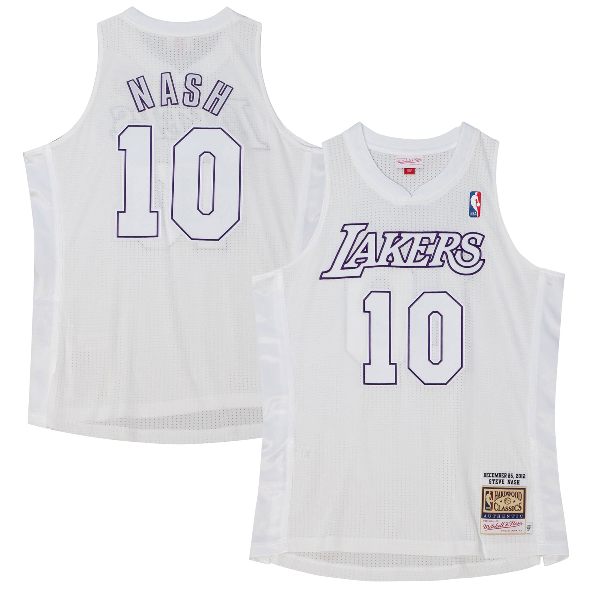 Steve Nash Los Angeles Lakers Mitchell & Ness 2012 Authentic Player Jersey – White