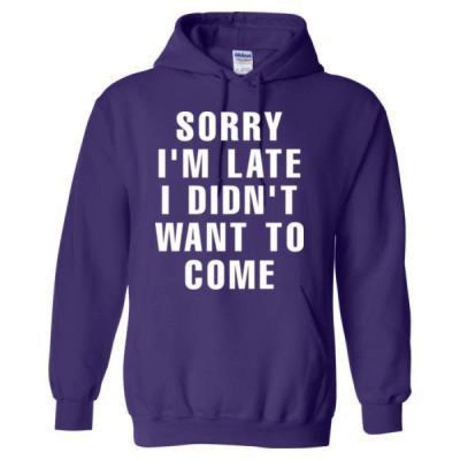 AGR Sorry I Am Late I Didnot Want To Come – Heavy Blend™ Hooded Sweatshirt