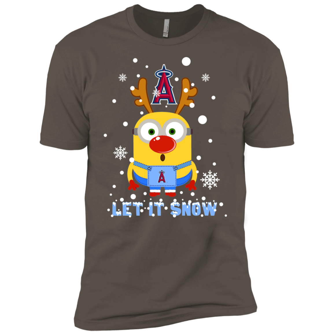 Buy Minion Los Angeles Angels  Ugly Christmas Sweaters Let It Snow Men’S T-Shirt