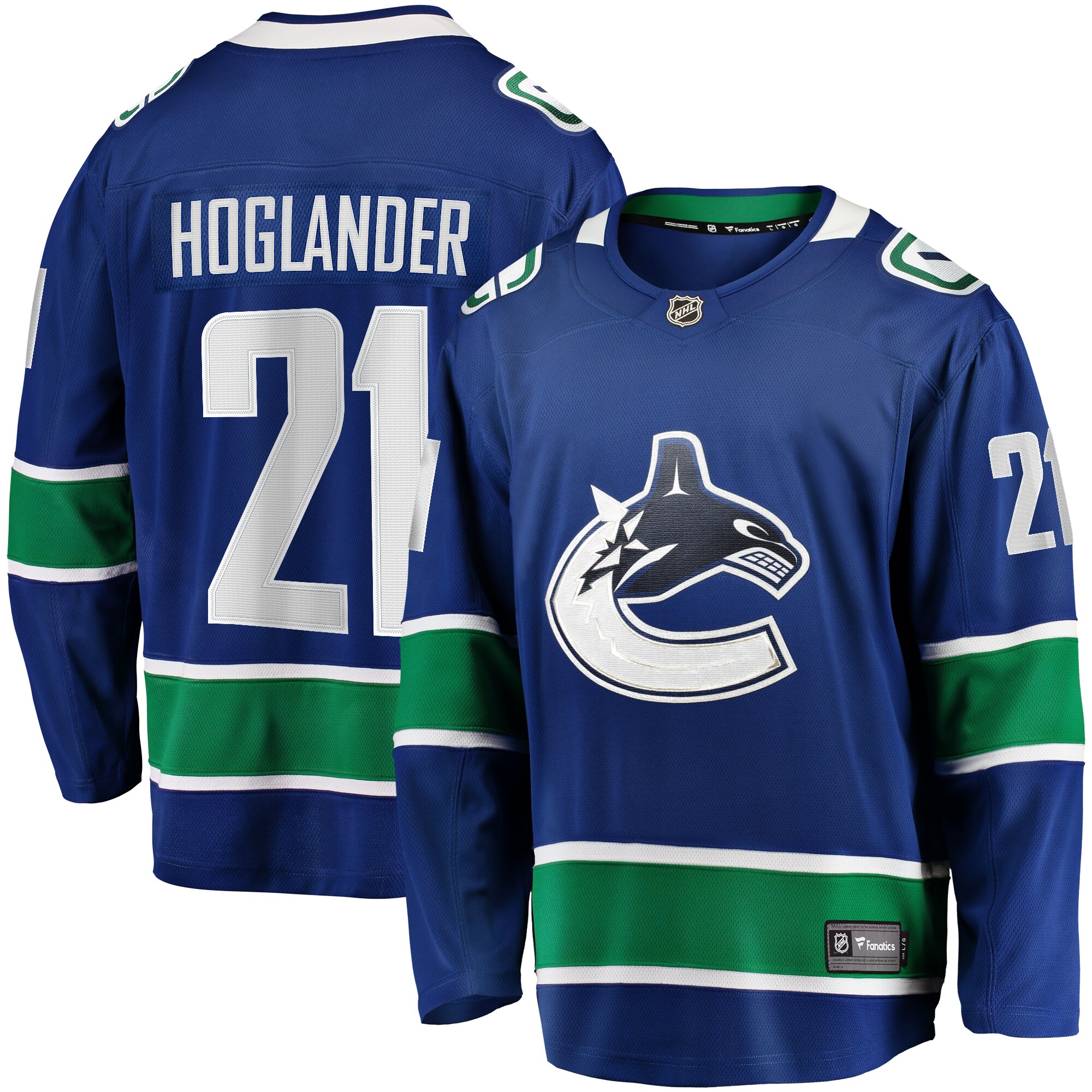 Nils Hoglander Vancouver Canucks Branded Home Premier Breakaway Player Jersey – Blue