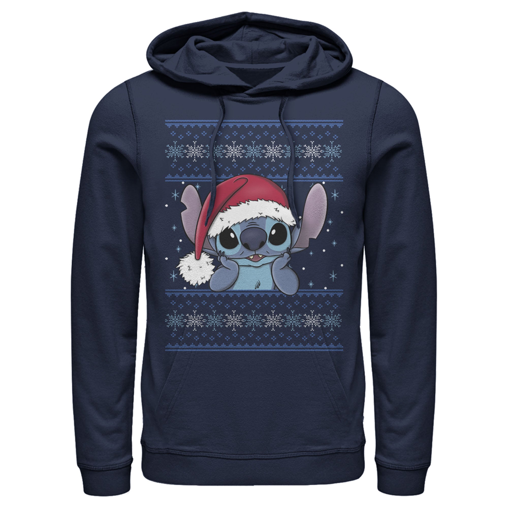 Men’S Lilo & Stitch Santa Hat Ugly Sweater Pull Over Hoodie