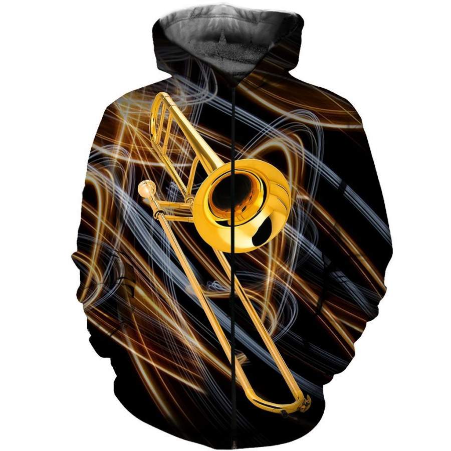 Trombone music 3d hoodie shirt for men and women HG12112