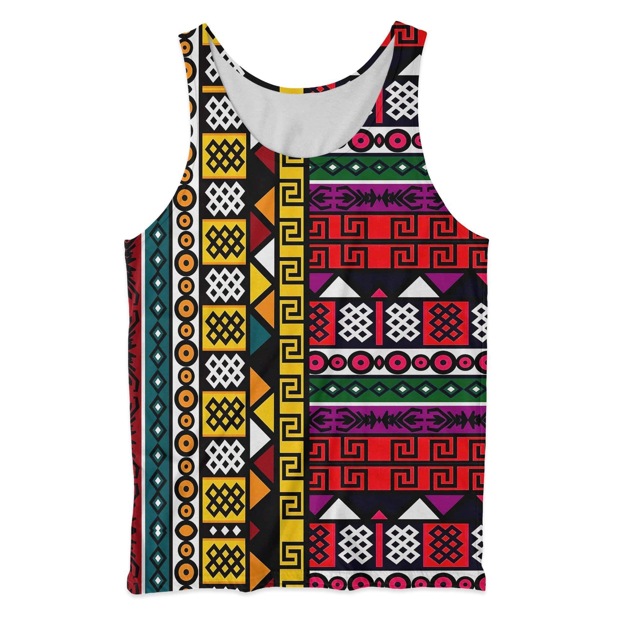 African Tank Top – Dashiki Mixed Pattern