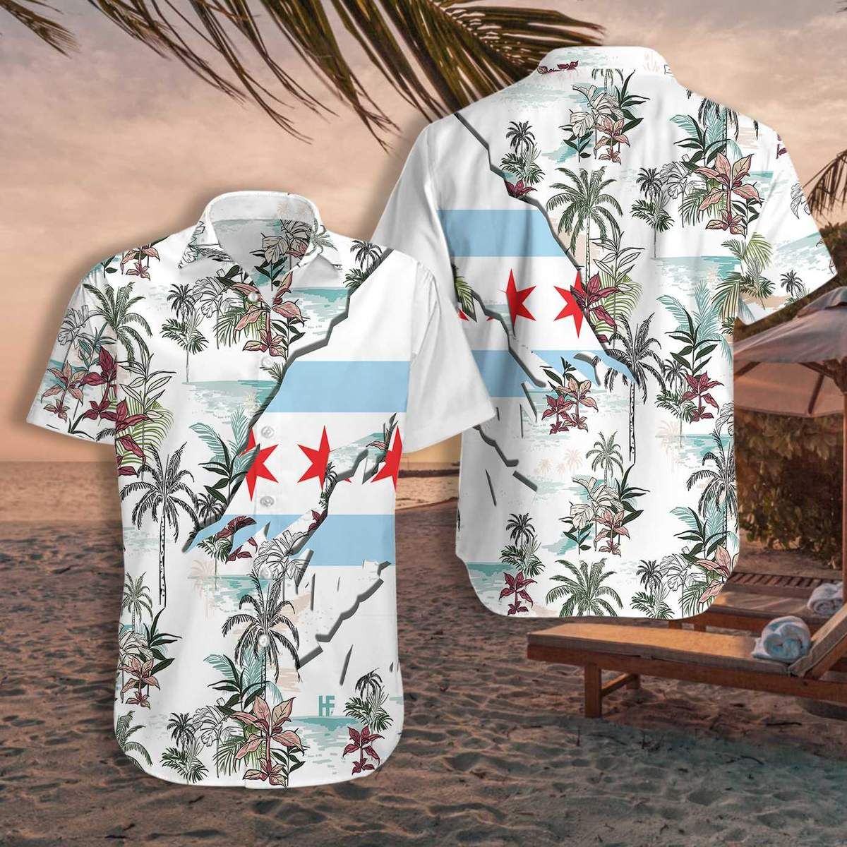 Navy Chicago Hawaii Shirt Unisex Adult Ha16524