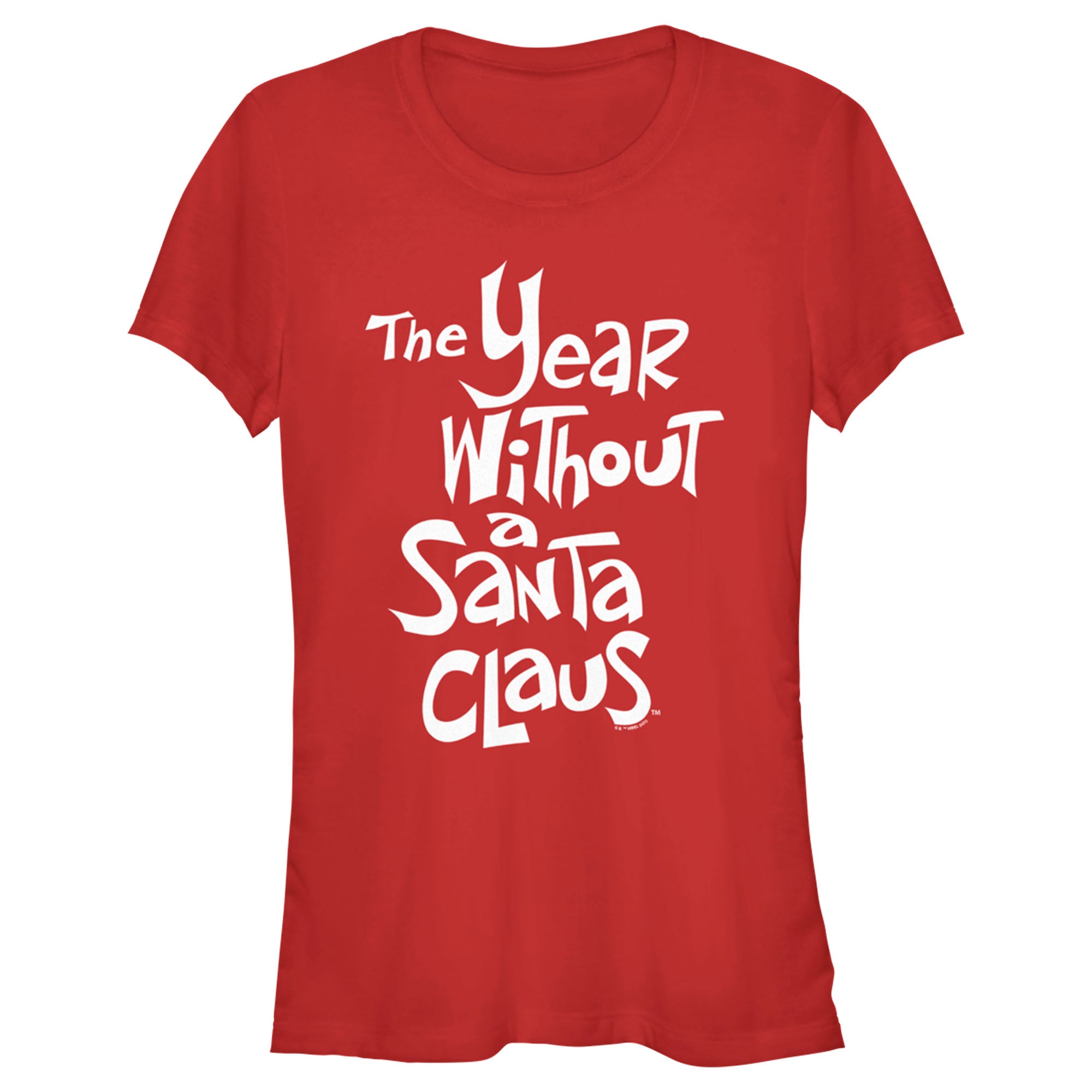 The Year Without A Santa Claus Junior’S White Logo Stack  T-Shirt